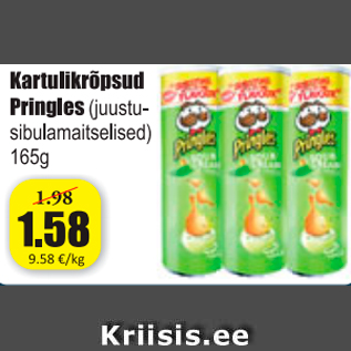 Allahindlus - Kartulikrõpsud Pringles