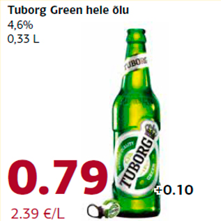 Allahindlus - Tuborg Green hele õlu