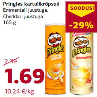 Allahindlus - Pringles kartulikrõpsud