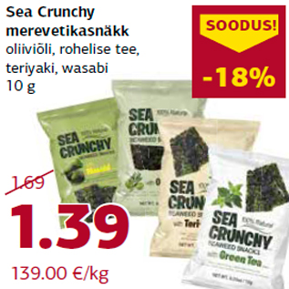 Allahindlus - Sea Crunchy merevetikasnäkk