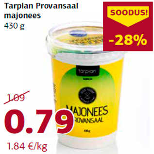 Allahindlus - Tarplan Provansaal majonees 430 g