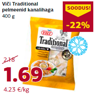 Allahindlus - Vici Traditional pelmeenid kanalihaga 400 g