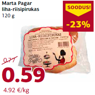 Allahindlus - Marta Pagar liha-riisipirukas 120 g