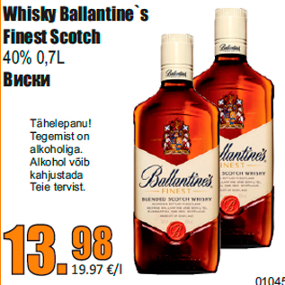 Allahindlus - Whisky Ballantine`s Finest Scotch