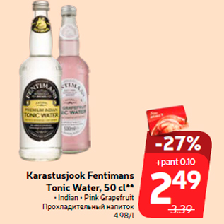 Allahindlus - Karastusjook Fentimans Tonic Water, 50 cl**