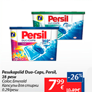 Allahindlus - Pesukapslid Duo-Caps, Persil, 28 pesu