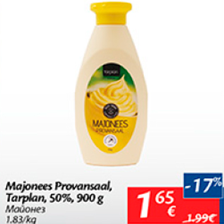 Allahindlus - Majonees Provansaal, Tarplan, 50%, 900 g