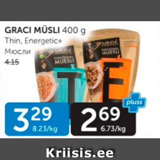 Allahindlus - GRACI MÜSLI 400 G