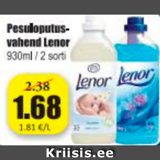 Allahindlus - Pesuloputusvahend Lenor