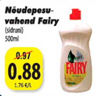 Allahindlus - Nõudepesuvahend Fairy (sidruni) 500ml