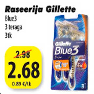 Allahindlus - Raseerija Gillette Blue3 3 teraga 3tk