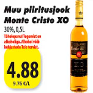 Allahindlus - Muu piiritusjook Monte Cristo XO 30%, 0,5 L