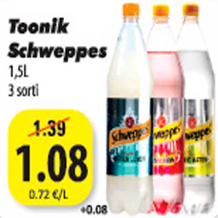 Allahindlus - Toonik Schweppes 1,5 L, 3 sorti