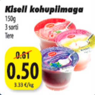 Allahindlus - Kisell kohupiimaga 150g 3sorti