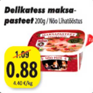 Allahindlus - Delikatess maksapasteet 200g