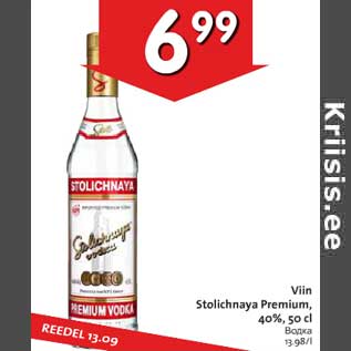 Allahindlus - Viin Stolichnaya Premium, 40%, 50 cl