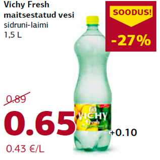 Allahindlus - Vichy Fresh maitsestatud vesi