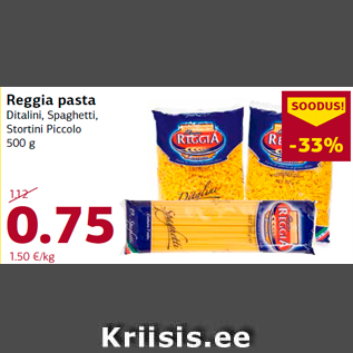 Allahindlus - Reggia pasta