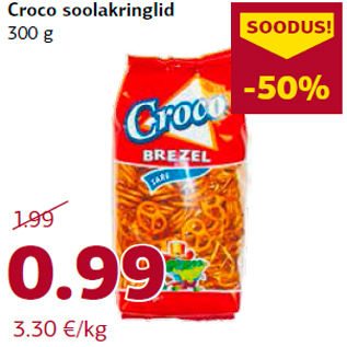 Allahindlus - Croco soolakringlid 300 g