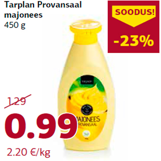 Allahindlus - Tarplan Provansaal majonees 450 g