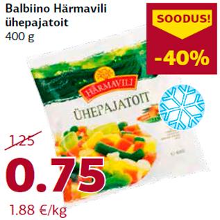 Allahindlus - Balbiino Härmavili ühepajatoit 400 g