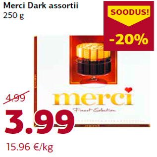 Allahindlus - Merci Dark assortii 250 g