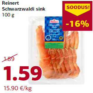 Allahindlus - Reinert Schwarzwaldi sink 100 g