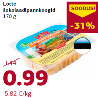 Allahindlus - Lotte šokolaadipannkoogid 170 g