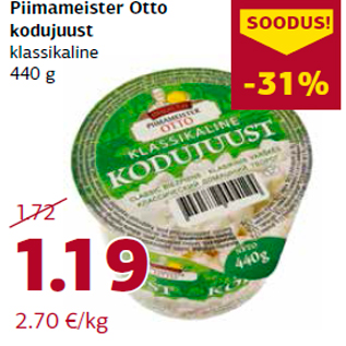 Allahindlus - Piimameister Otto kodujuust