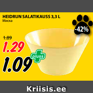 Allahindlus - HEIDRUN SALATIKAUSS 3,3 L