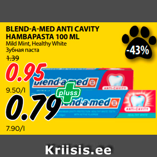 Allahindlus - BLEND-A-MED ANTI CAVITY HAMBAPASTA 100 ML