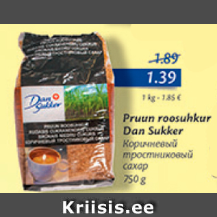 Allahindlus - Pruun roosuhkur Dan Sukker 750 g