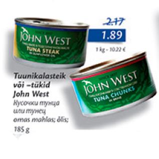 Allahindlus - Tuunikalasteik või -tükid John West