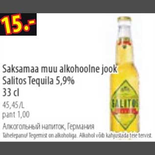 Allahindlus - Saksamaa muu alkohoolne jook Salitos Tequila