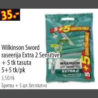 Allahindlus - Wilkinson Sword raseerija Extra 2 Sensitive + 5 tk tasuta