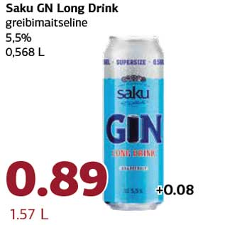 Allahindlus - Saku GN Long Drink