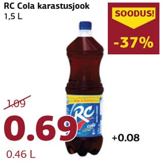 Allahindlus - RC Cola karastusjook 1,5 L