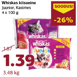 Allahindlus - Whiskas kiisueine