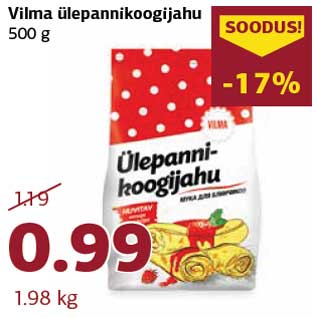 Allahindlus - Vilma ülepannikoogijahu 500 g