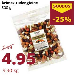 Allahindlus - Arimex tudengieine 500 g