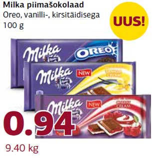 Allahindlus - Milka piimašokolaad