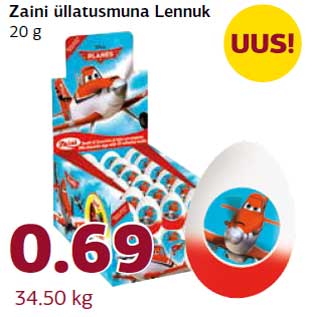 Allahindlus - Zaini üllatusmuna Lennuk 20 g