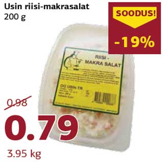 Allahindlus - Usin riisi-makrasalat 200 g