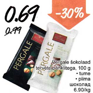 Allahindlus - Pergale šokolaad tervete pähklitega, 100 g