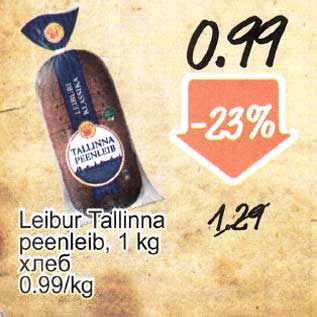 Allahindlus - Leibur Tallinna peenleib, 1 kg