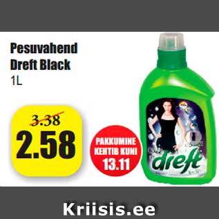 Allahindlus - Pesuvahend Dreft Black 1L