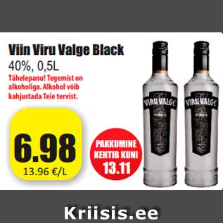 Allahindlus - Viin Viru Valge Black