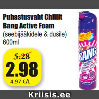 Allahindlus - Puhastusvaht Chillit Bang Active Foam