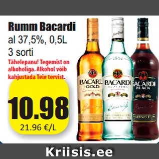 Allahindlus - Rumm Bacardi