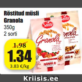 Allahindlus - Röstitud müsli Granola